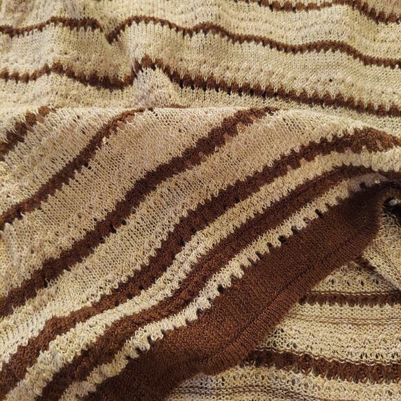 Nautica Cardigan Set Medium Linen Blend Open Crochet Boho Beach Cottage - Picture 10 of 12